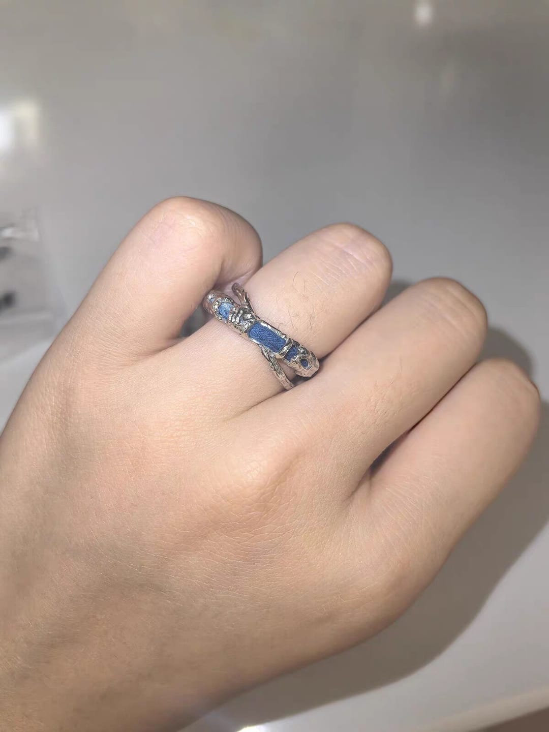 Customer photo review of "MIAO" 925 Sterling Silver Tassel Statement Ring