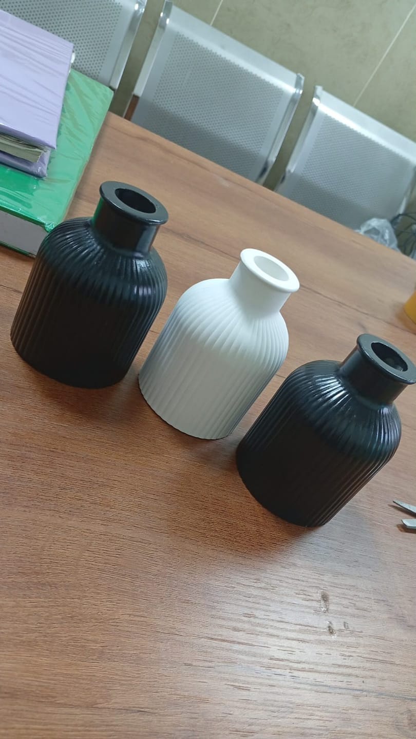 Customer photo review of Minimalist Black Ceramic Vase