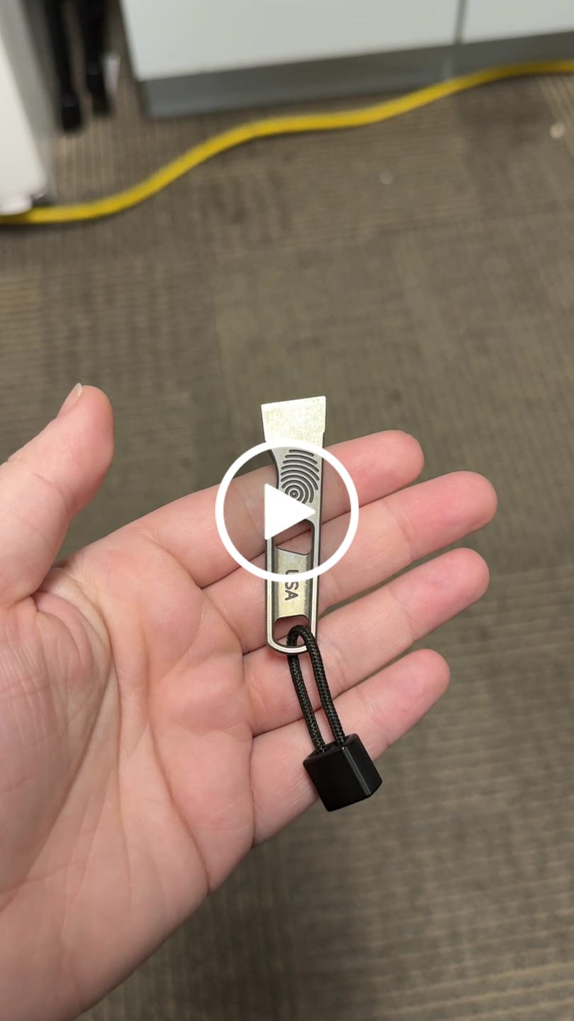 Customer video review of NGMCo. Maggie Sleeper 2.5" Titanium Keychain Prybar – 6Al4V, Pry Tip, Scraper, Nail Puller – Made in USA