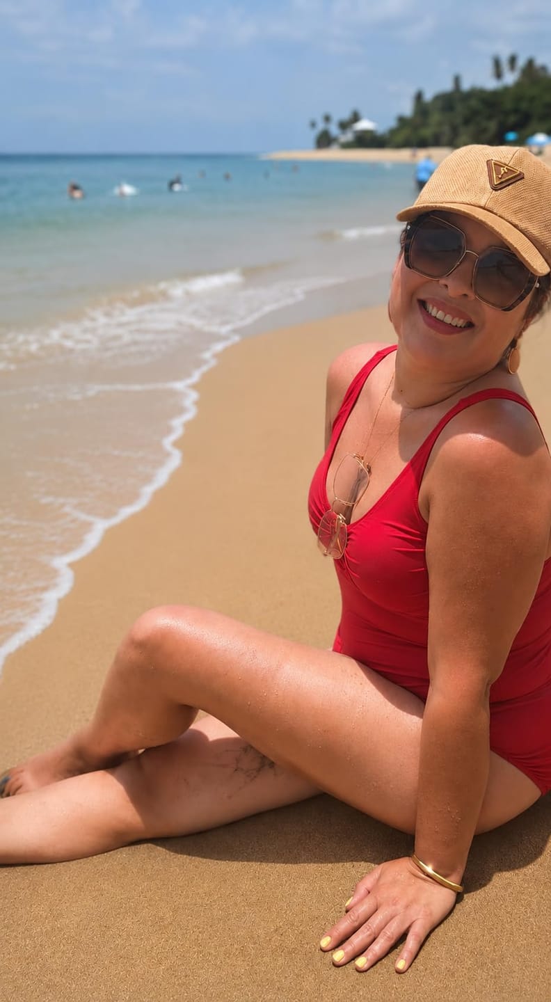 Customer photo review of Womens Tummy Control Swimsuits Ruched Slimming One Piece Bathing Suit Deep V Neck Swimsuit