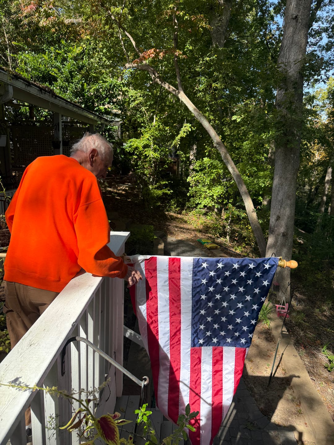 Customer photo review of 3' x 5' American Flag Set