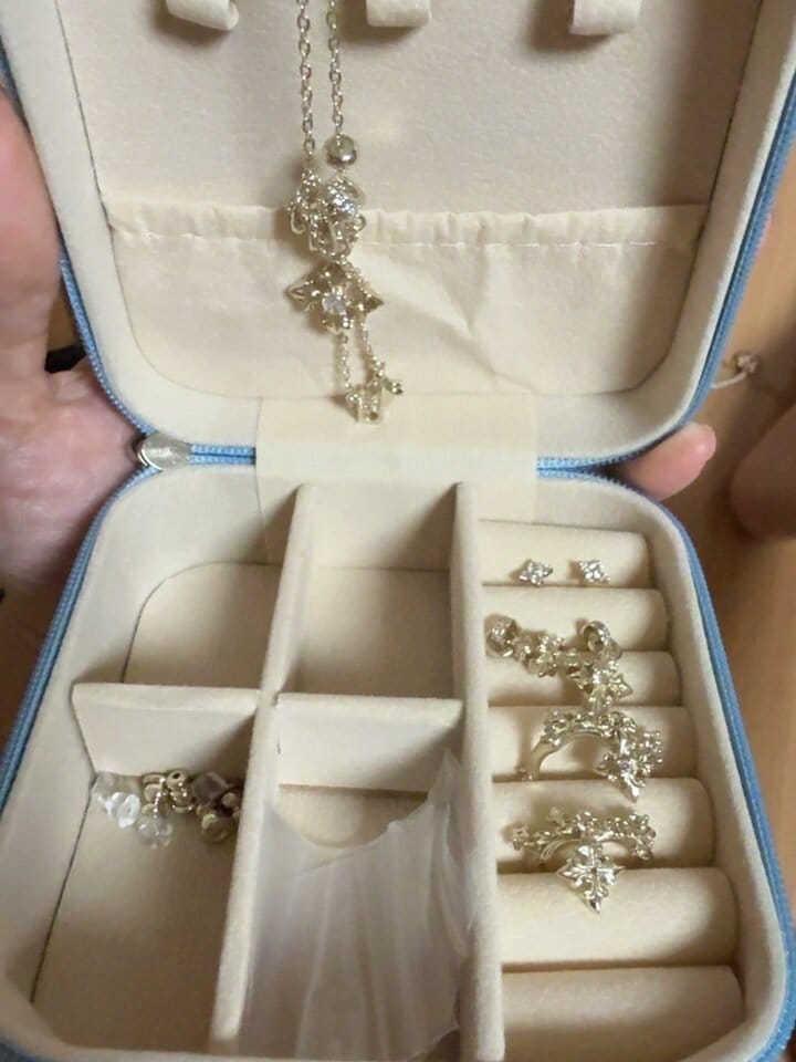 Customer photo review of "Bastet" Vintage Iris Pendant Necklace, with Zirconia