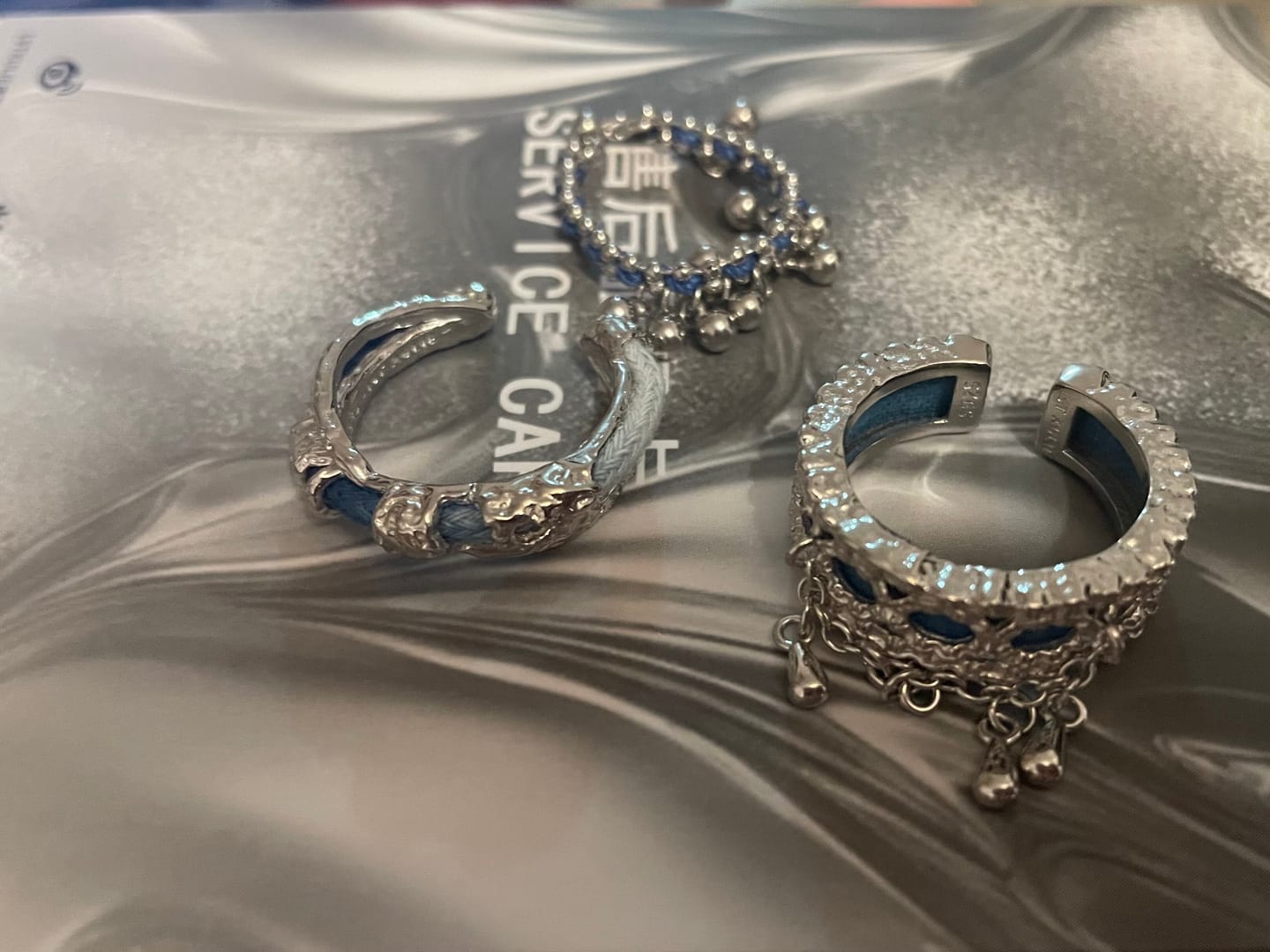 Customer photo review of "MIAO" 925 Sterling Silver Tassel Statement Ring