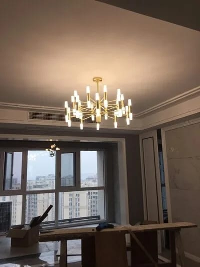 Customer photo review of Iron Chandelier, Acrylic Shades, Stick Style, LED, 68-100 cm