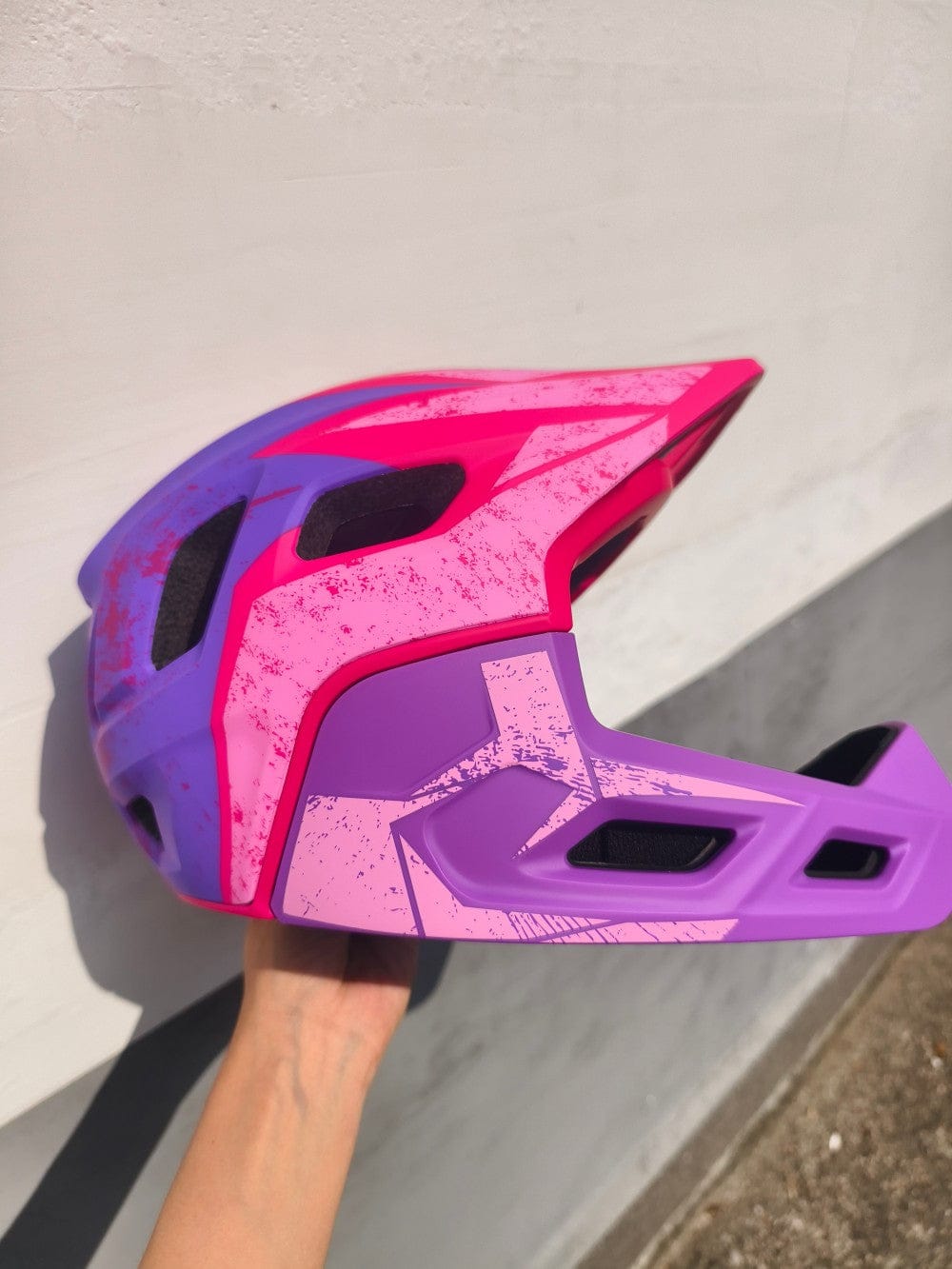 Customer photo review of Youth Dirt 2-in-1 Full-Face Bike Helmet | Bicycle Helmet For Children
