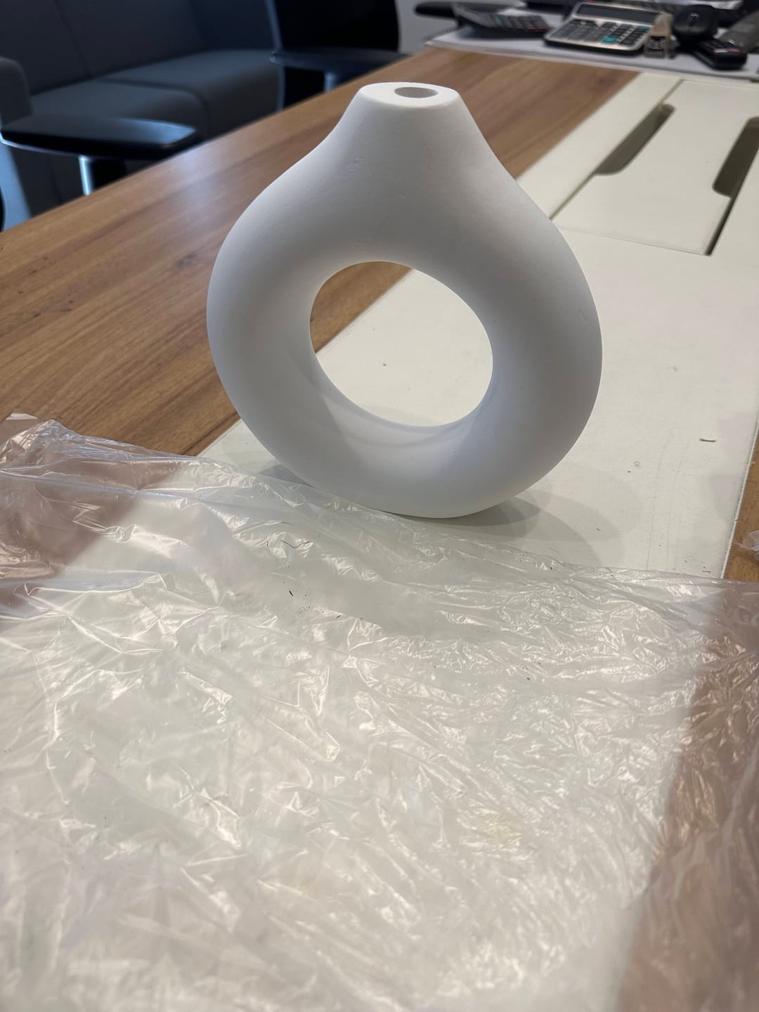 Customer photo review of White Donut Bud Vase Set of 2