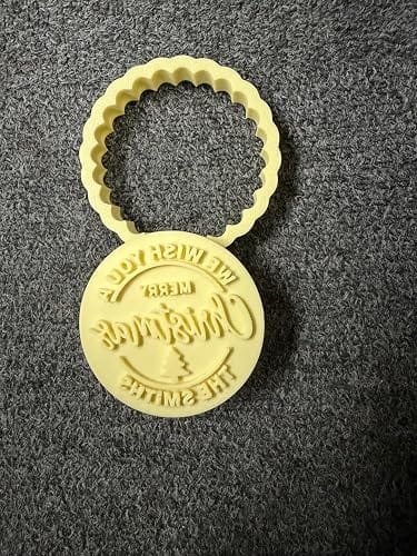 Customer photo review of Personalized Christmas Cookie Stamp Mold – Custom Holiday Embosser & Baking Tool