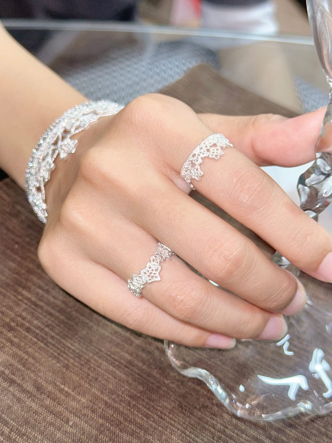 Customer photo review of "STARLIGHT LACE" 925 Sterling Silver Vintage Rococo Star Open Ring