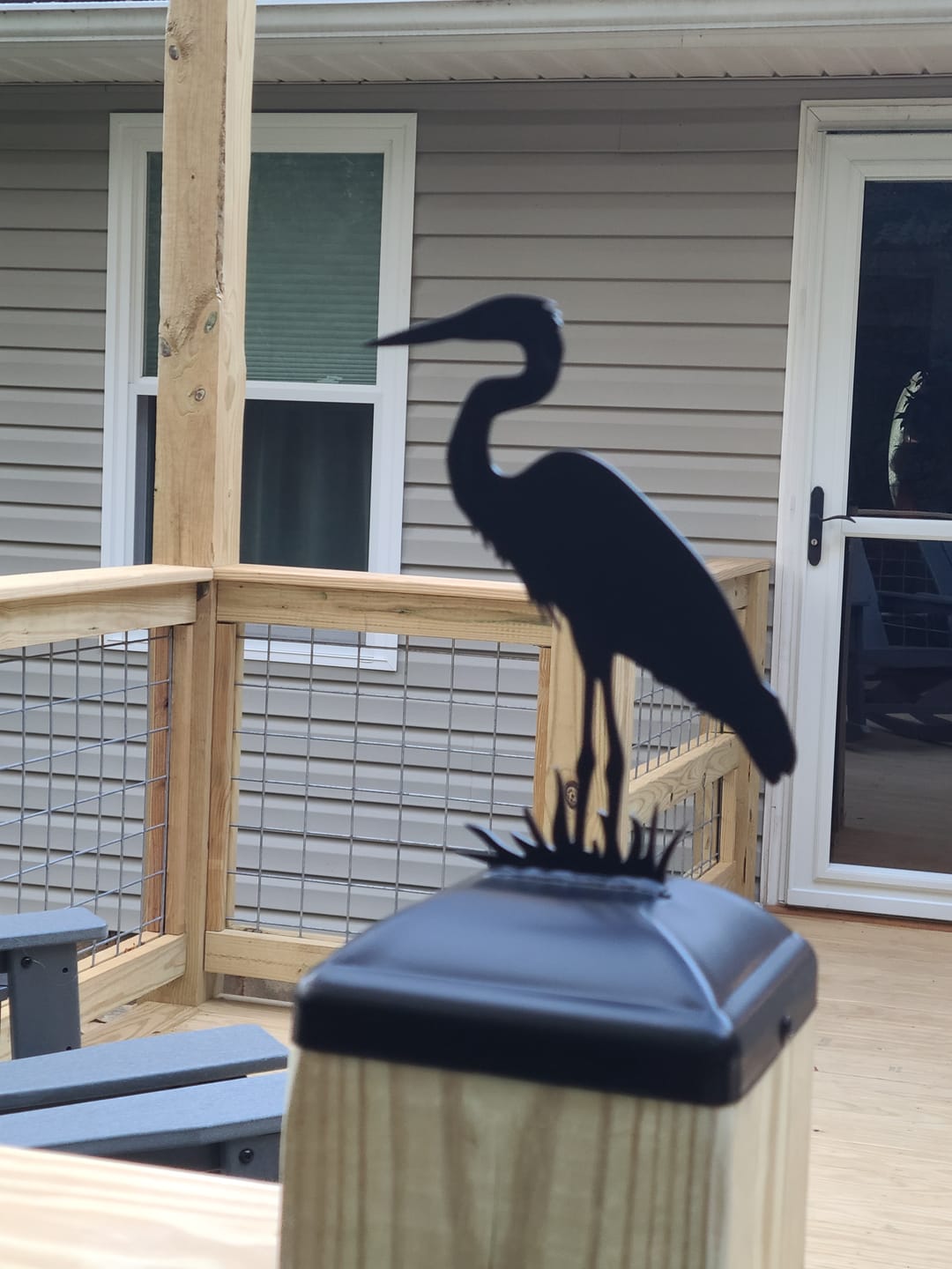 Customer photo review of Blue Heron Fence Post Cap (Multiple Post Sizes Available)