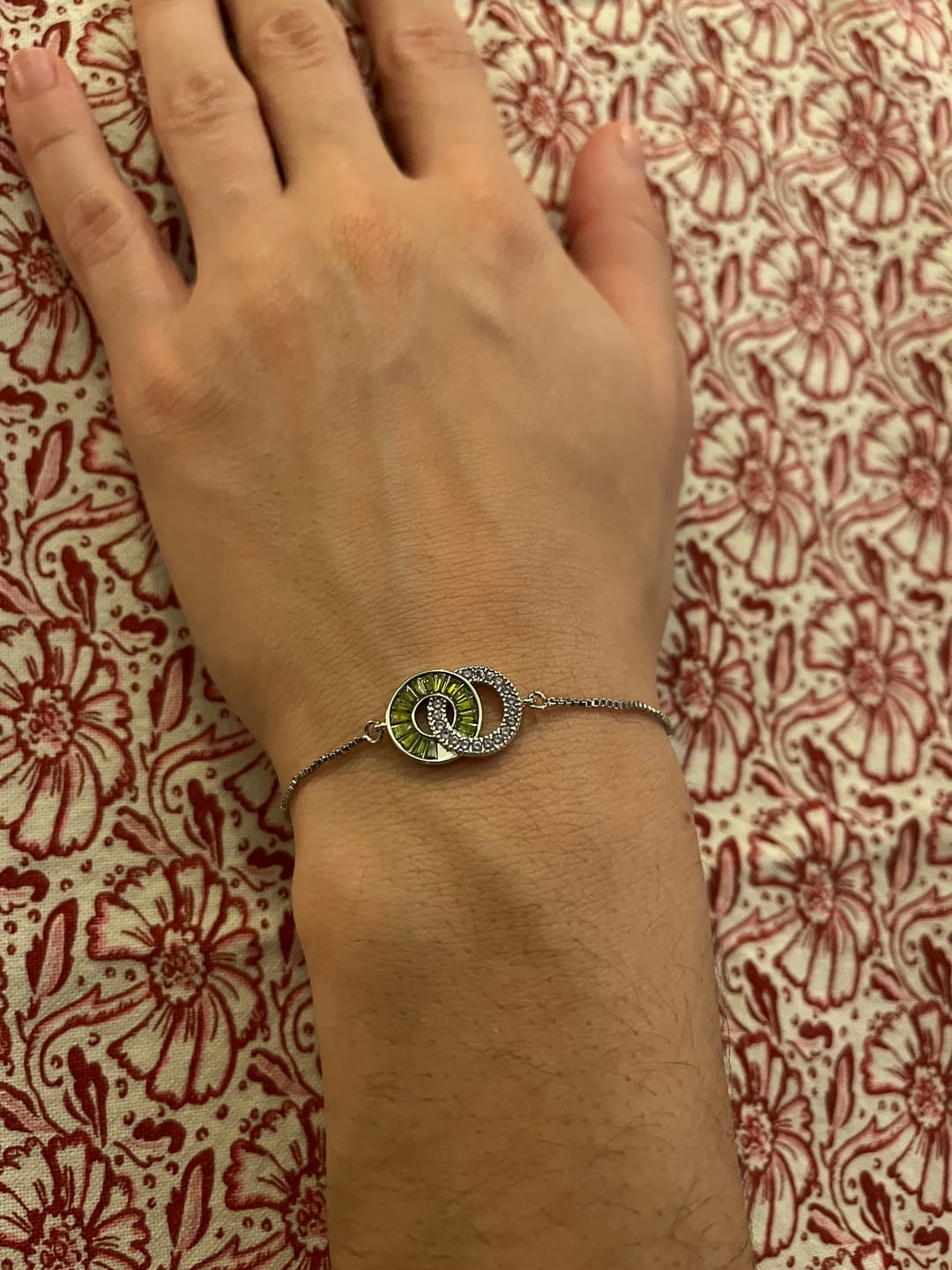 Customer photo review of Custom Linking Birthstone Bracelet