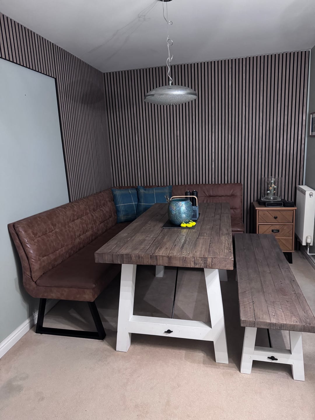 Customer photo review of SlatWall Acoustic Walnut Slatted Wall Panel