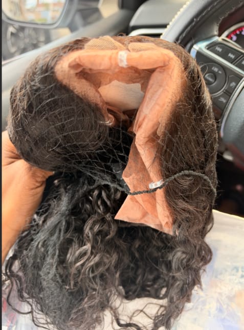 Customer photo review of Wavymy Deep Wave Bob Wig Wear & Go Dome Cap Glueless 7x5 Lace Wig Pre-everything Human Hair 180% Density