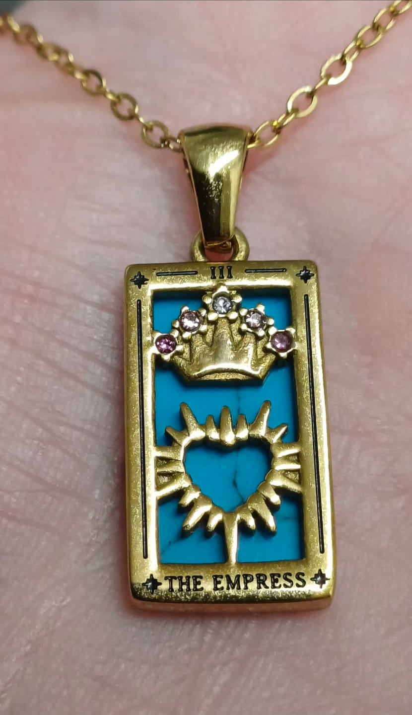 Customer photo review of The Empress - Tarot Card Necklace
