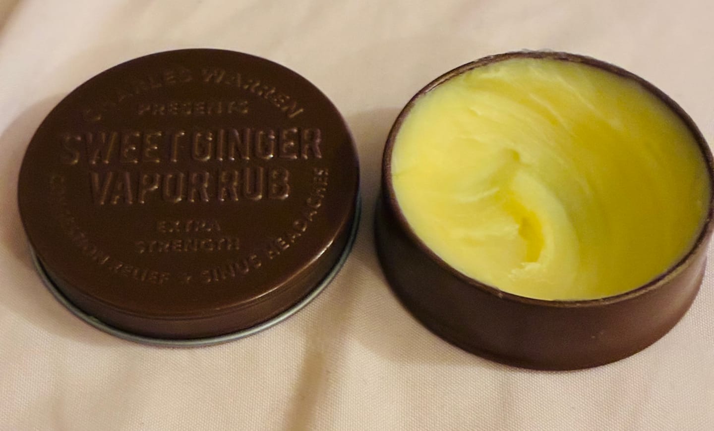 Customer photo review of Extra Strength Sweet Ginger Vapor Rub [Compact]