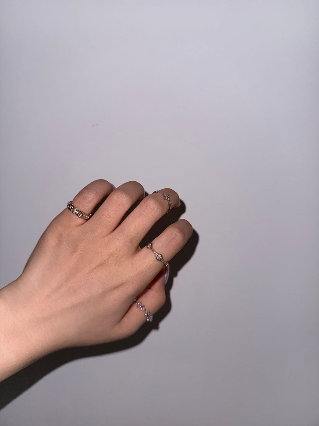 Customer photo review of "Bastet" 925 Sterling Silver Vintage Iris Adjustable Pinky Ring