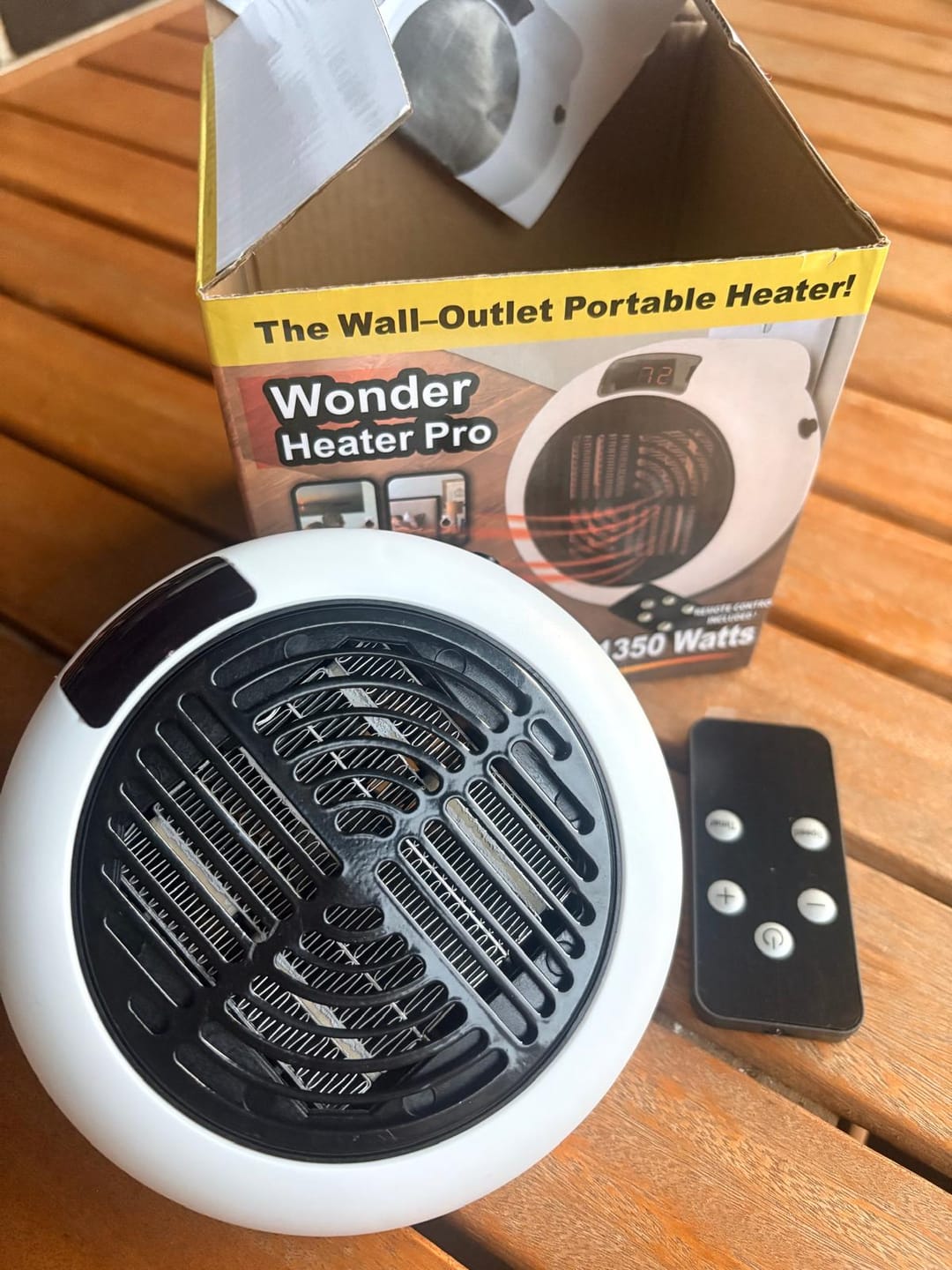 Customer photo review of Calefactor termocerámico portátil con mando (1350W)