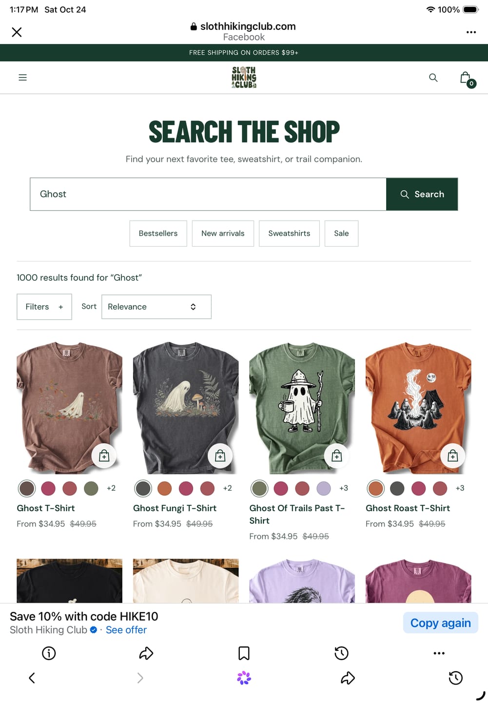 Customer photo review of Ghost Fungi T-Shirt