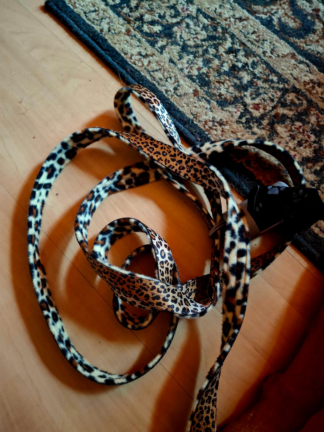 Customer photo review of Smycz nylonowa Walk Leash Leopard