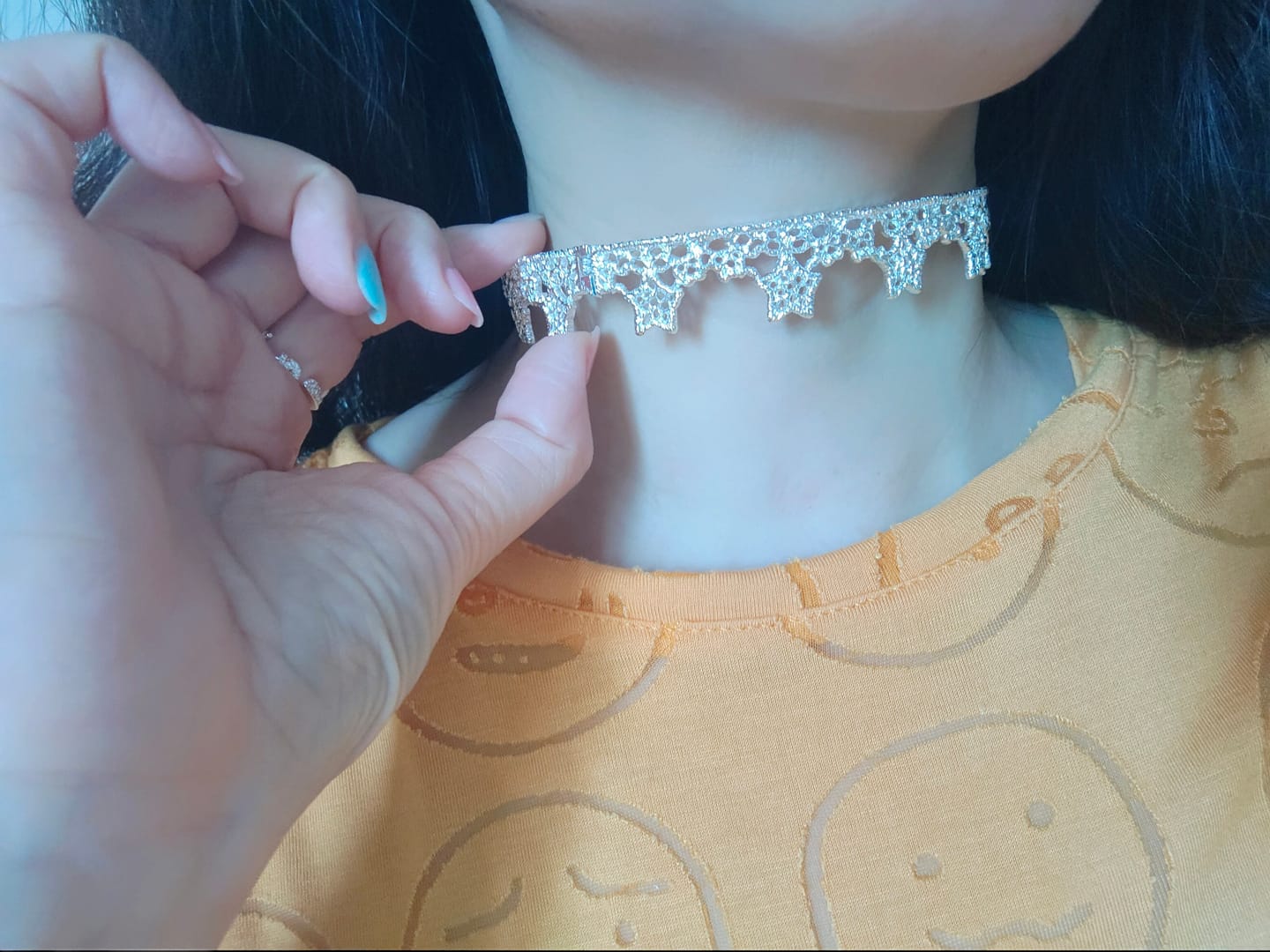 Customer photo review of "STARLIGHT LACE" 925 Sterling Silver Vintage Rococo Star Open Ring