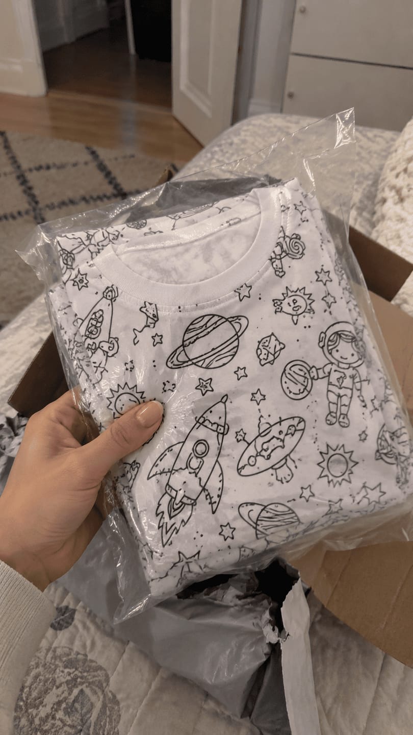 Customer photo review of ColorJoy™ Color-In Pajama Set