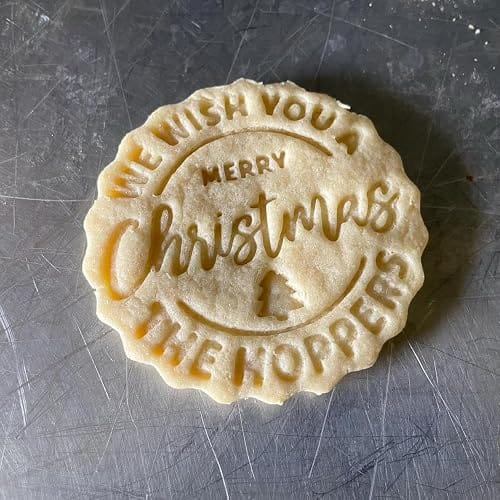 Customer photo review of Personalized Christmas Cookie Stamp Mold – Custom Holiday Embosser & Baking Tool