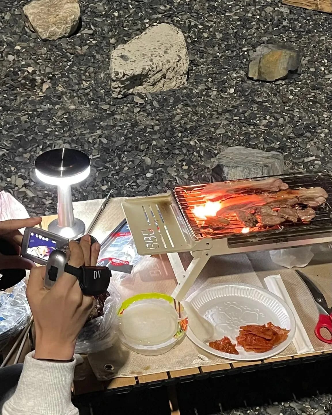 Customer photo review of Aluminium Cordless Table Lamp, Rechargeable, Touch Control, 20 cm