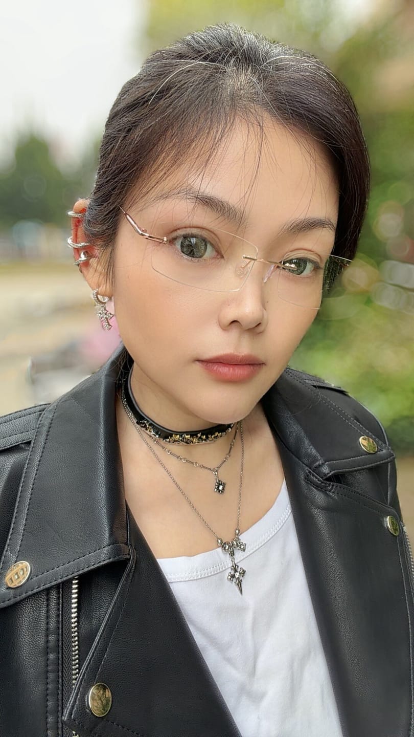 Customer photo review of "Knight's Oath" 18K Gold Plated Sword Leather Choker Necklace, Statement Pendant Necklace