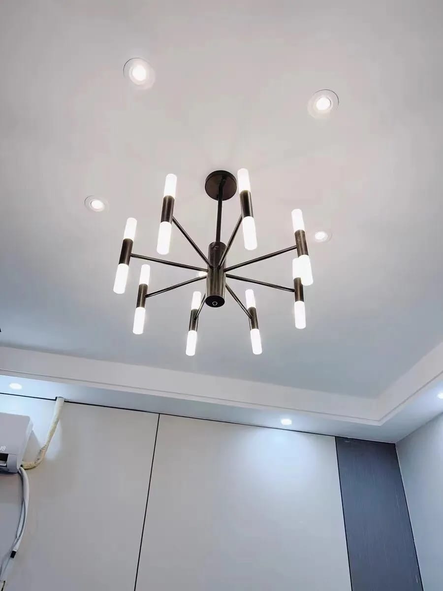 Customer photo review of Iron Chandelier, Acrylic Shades, Stick Style, LED, 68-100 cm