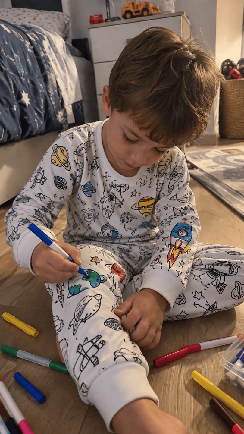 Customer photo review of ColorJoy™ Color-In Pajama Set