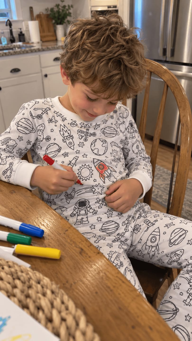 Customer photo review of ColorJoy™ Color-In Pajama Set