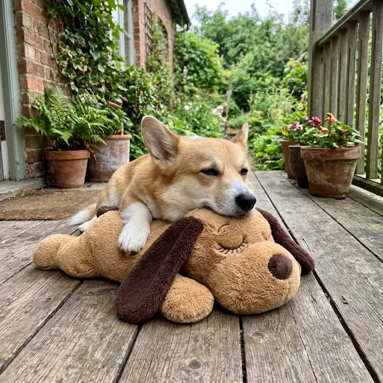 Customer photo review of Kuscheltier mit Herzschlag für Hunde