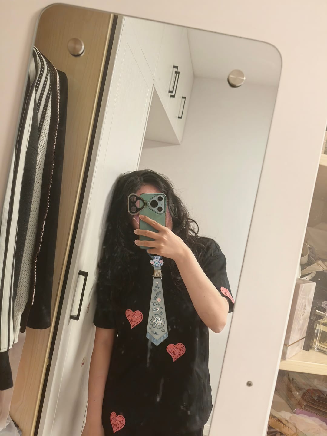Customer photo review of "Angel Cuties" Platinum Plated Graffiti Kitten Choker Tie, Statement Neck Accessory
