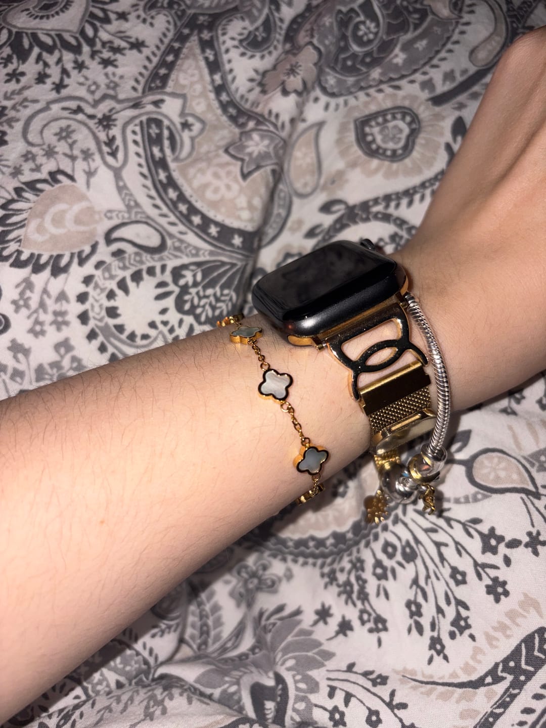 Customer photo review of Mini White Clover Armband