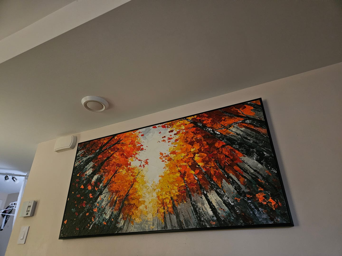 Customer photo review of Ember Halo-Sunlit Autumn Forest Painting