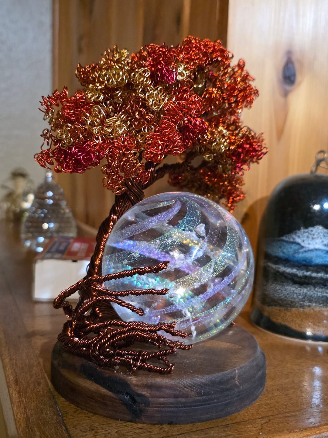 Customer photo review of Autumn Sunshine Tree Of Life with Dichroic Orb