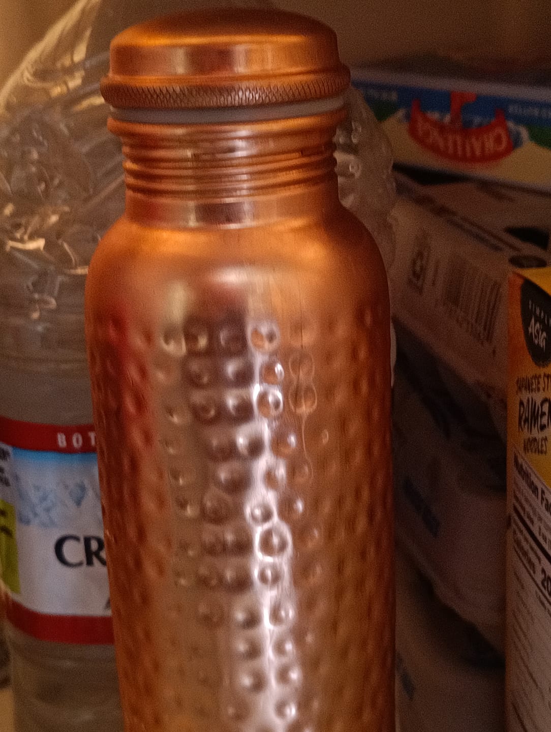 Customer photo review of Certified Ayurveda® Pure Copper Water Bottles - V2 Hand-Hammered Edition