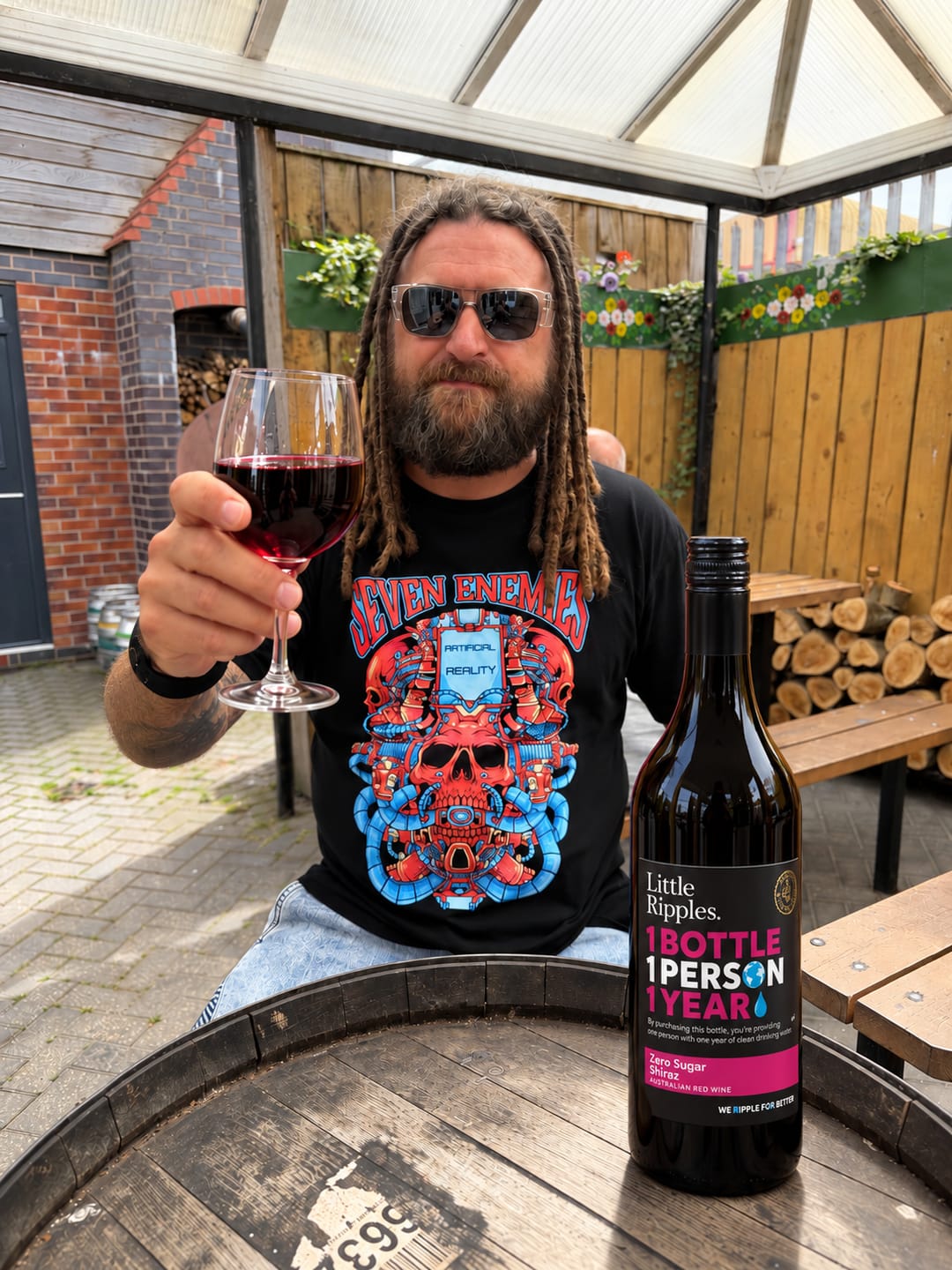 Customer photo review of Zero Sugar Shiraz – Australian Red Wine | 6 Pack