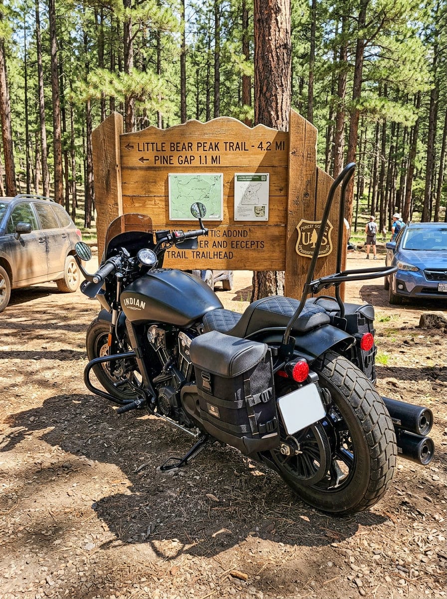Customer photo review of 15L - Incognito Quick Mount Medium Indian Scout Bobber Solo Saddlebag (Left Only)