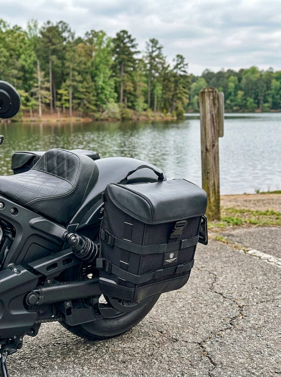 Customer photo review of 15L - Incognito Quick Mount Medium Indian Scout Bobber Solo Saddlebag (Left Only)