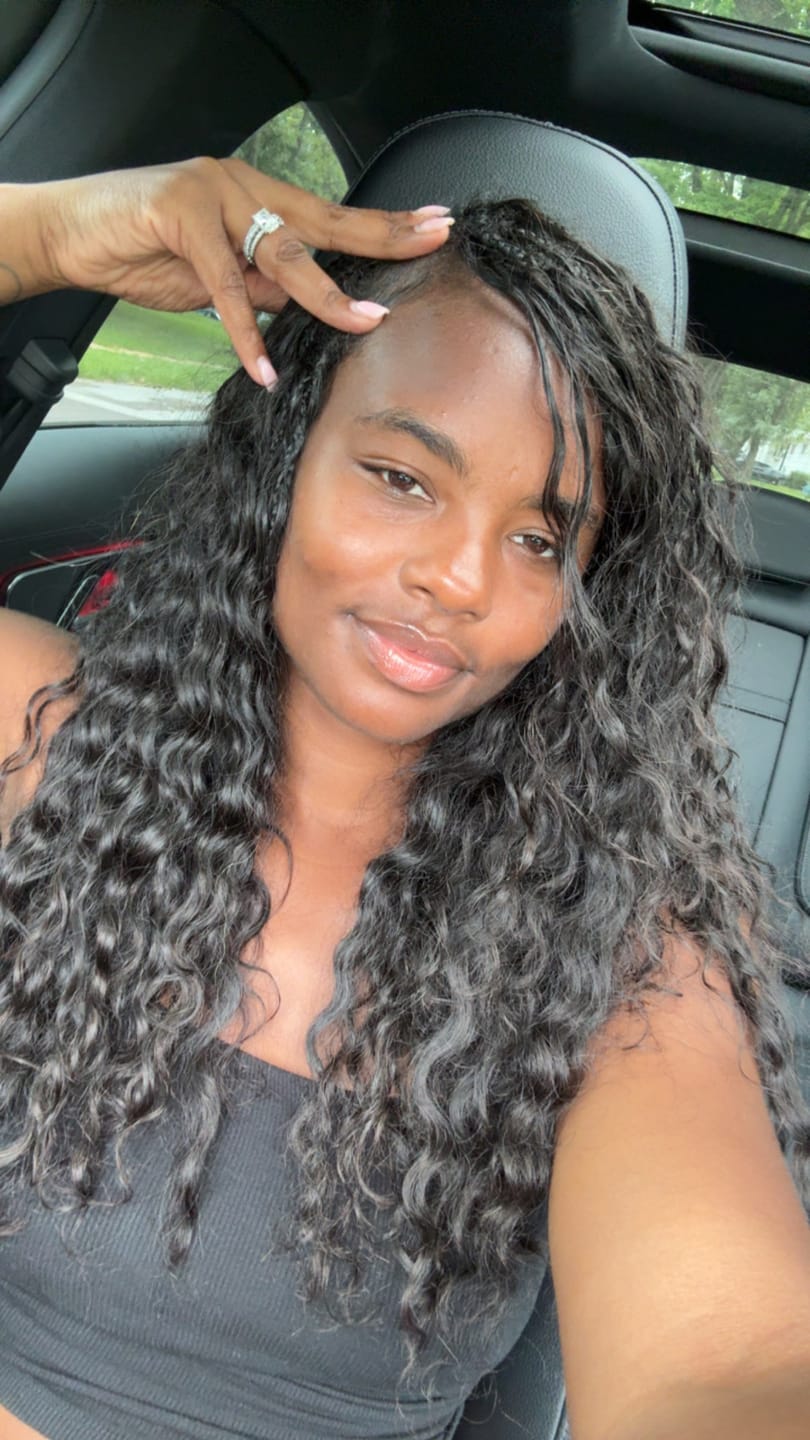Customer photo review of Ywigs Loose Deep Wave Human Crochet Hair for Miracle Knots