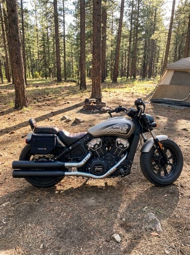 Customer photo review of 8L - Patriot Small Indian Scout Bobber Throw Over Saddlebags
