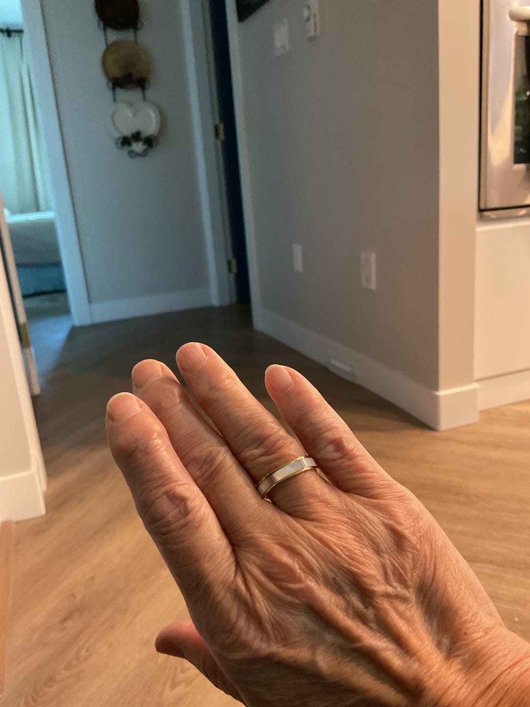 Customer photo review of Ivory Pearl Gold Ring