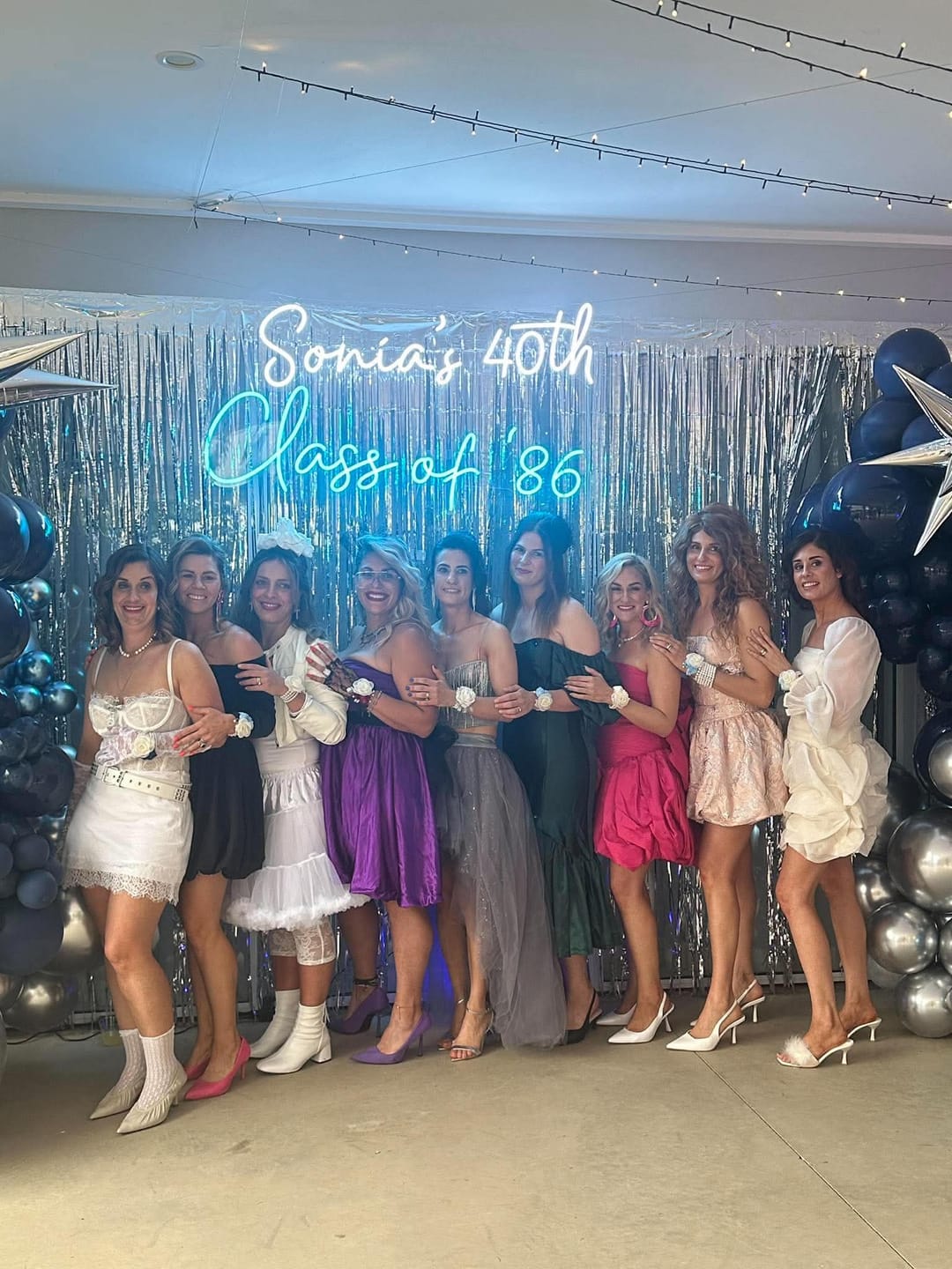 Customer photo review of Custom neon sign Sonia’s 40th