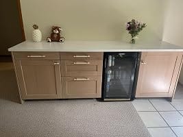 Customer photo review of Simzlife 4.5 Cu.ft Beverage Refrigerator and Cooler, 145 Can Mini fridge with Glass Door for Soda Beer Wine, Small Drink Dispenser with Digital Adjustable Thermostat for Home Office Bar