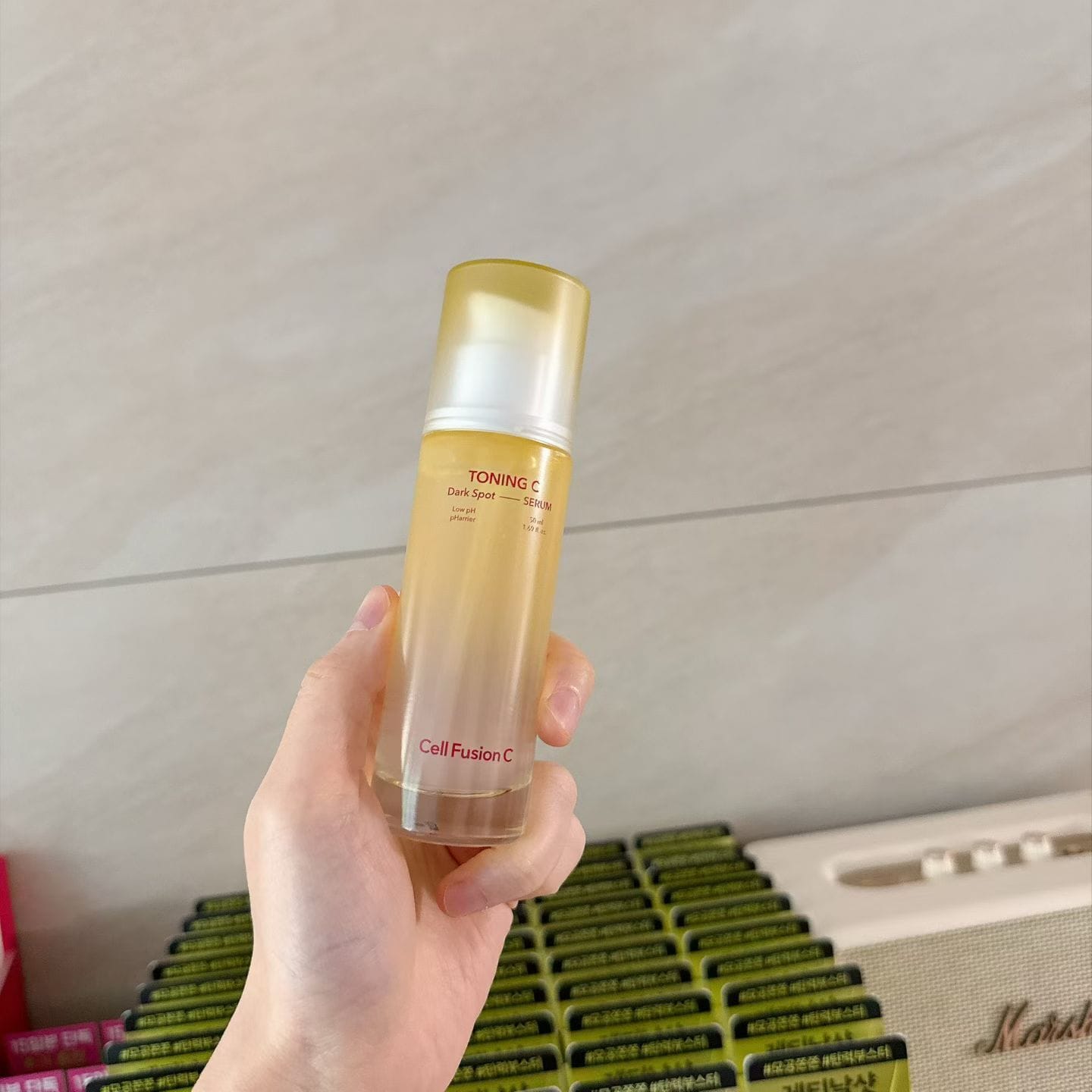 Customer photo review of Toning C Dark Spot Serum