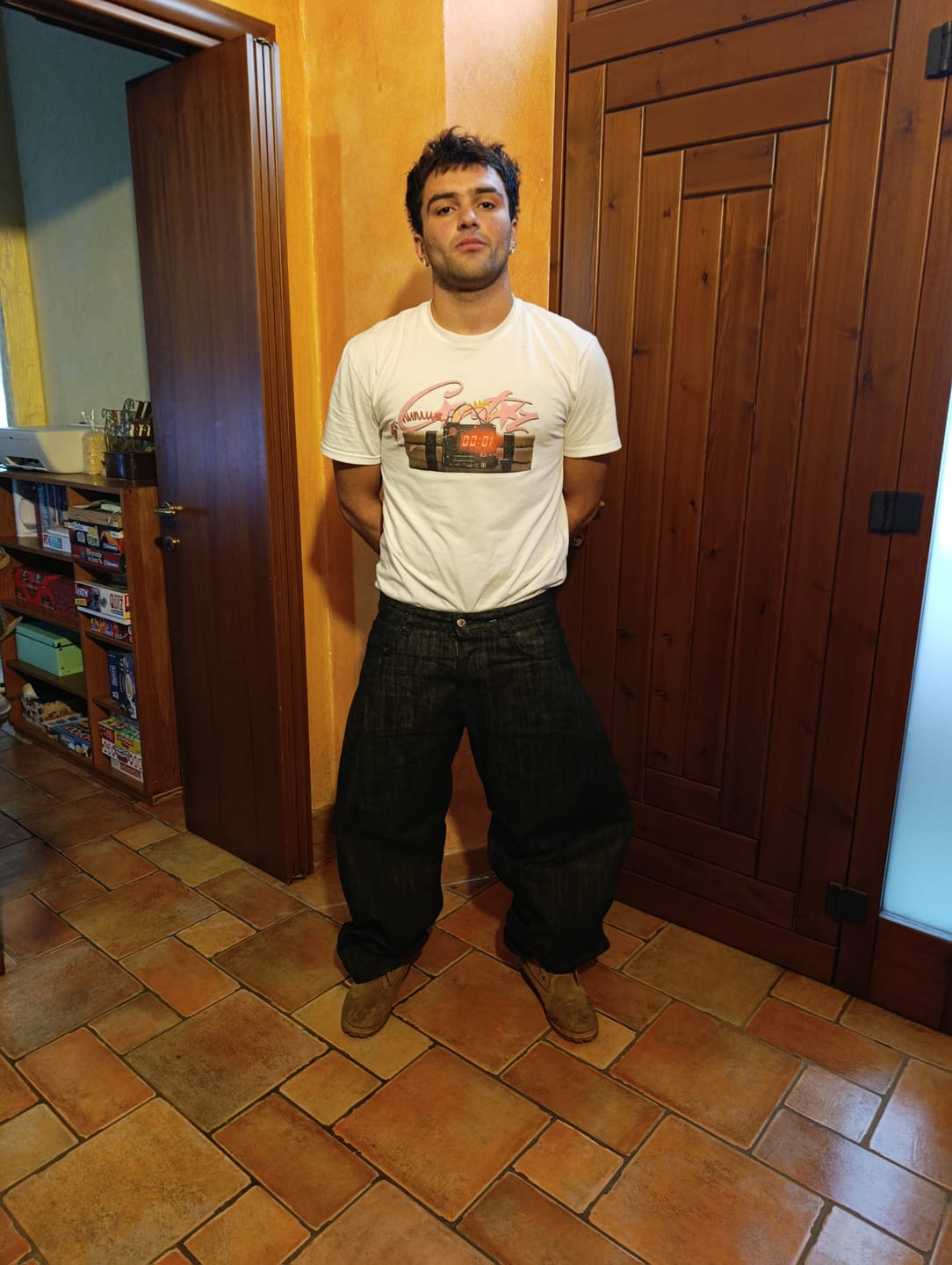 Customer photo review of Balloon Pants Raw Denim Black