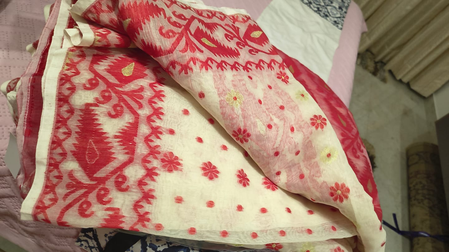 Customer photo review of Gouri’s Grace  Jamdani Saree