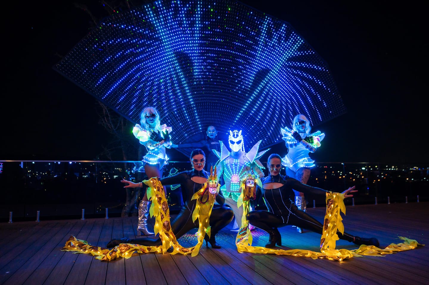 Customer photo review of LED Female Warrior Suits - Luminous Glowing Costume for Women Ballroom Dance