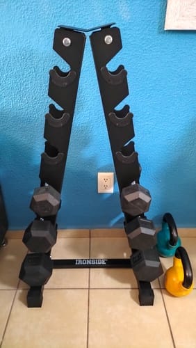 Customer photo review of Rack de Almacenamiento Mancuernas Triangular IRONSIDE