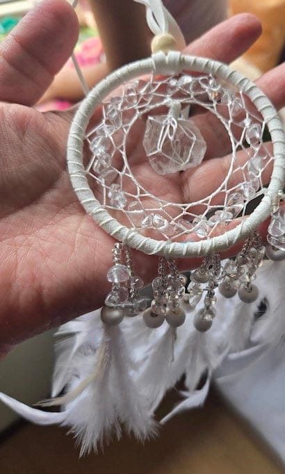Customer photo review of Natural Stone Dreamcatcher Wall Hanging – Feather Boho Home Decor